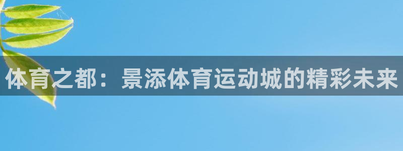 下载风速体育：体育之都：景添体育运动城的精彩未来